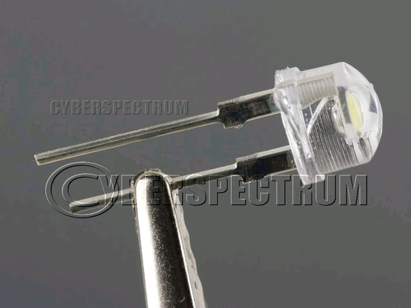 10pcs 8mm 0.5W 3.7 Voltage Power Super Bright Straw hat Light LED lamp Bead Light-Emitting diode  - White