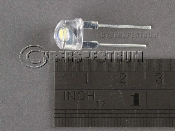 10pcs 8mm 0.5W 3.7 Voltage Power Super Bright Straw hat Light LED lamp Bead Light-Emitting diode  - White
