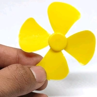Scriptronics® Toy Motor Fan 4 Wing Fan Plastic Dc Motor Propeller Mini Fan Blade 4 Wing Propeller for DIY Projects, Kids Project (Pack of 35)