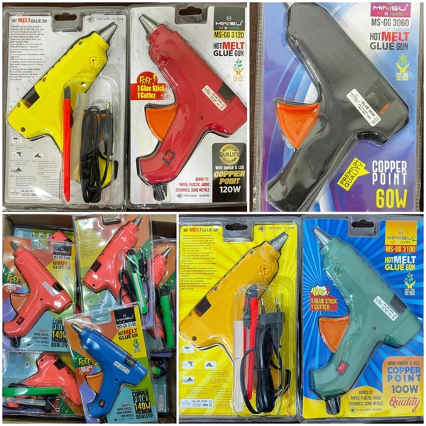  Hot Melt Glue Gun, 60Hz Fast Heating Gluegun with Free 1 Transparent Glue sticks for Arts and Crafts, Toys, repairing & Home use. 60w