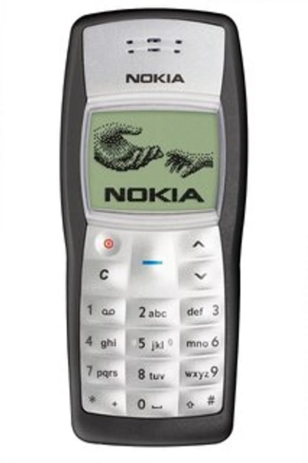 Refurbished Nokia 1100 (Single SIM, 1.2 Inch Display, Assorted Colour ) - Superb Condition, Like New - Black