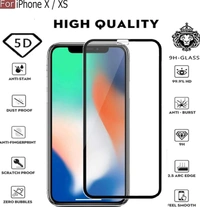 iPhone X/Xs Tempered Glass | Screen Protector Full HD Quality Tempered Glass Anti-Scratch Edge to Edge Coverage with Easy Installation Kit (Black) 