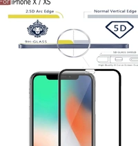 iPhone X/Xs Tempered Glass | Screen Protector Full HD Quality Tempered Glass Anti-Scratch Edge to Edge Coverage with Easy Installation Kit (Black) 