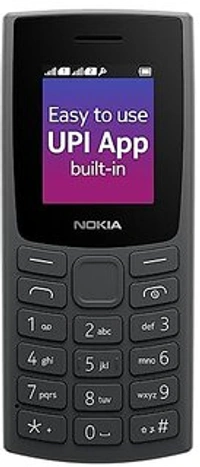 Nokia 105 Refurbished (Dual Sim 1000 mAh Battery, 1.8 Inch Display Black (Model 2023) - Black