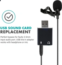 Mini Sound Card, USB External Sound Card Audio Adapter Audio Interface Converter with Audio Input and Output Jack Plug & Play Sound Card for BM 800 Mic and Studio Recording- Multicolor