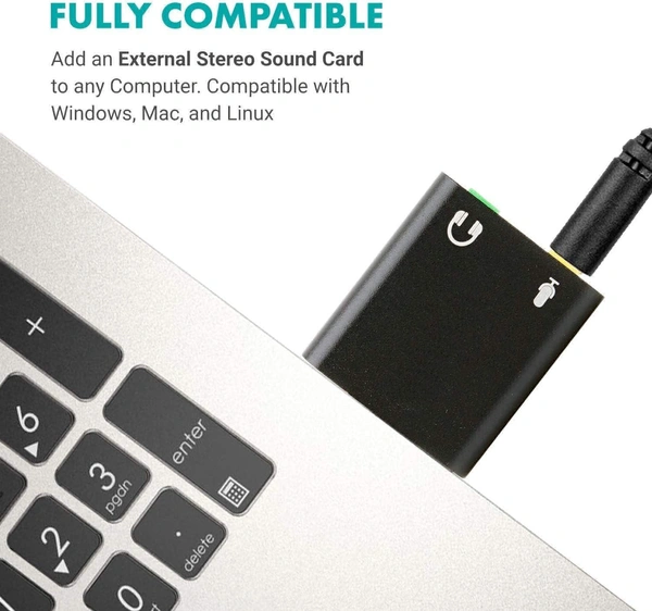 Mini Sound Card, USB External Sound Card Audio Adapter Audio Interface Converter with Audio Input and Output Jack Plug & Play Sound Card for BM 800 Mic and Studio Recording- Multicolor