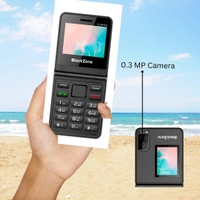 BlackZone Flipper Flip Phone with Dual Screen 2.4 & 1.8 Inch Dual Micro SIM with GSM - Gold