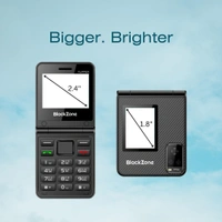 BlackZone Flipper Flip Phone with Dual Screen 2.4 & 1.8 Inch Dual Micro SIM with GSM - Gold
