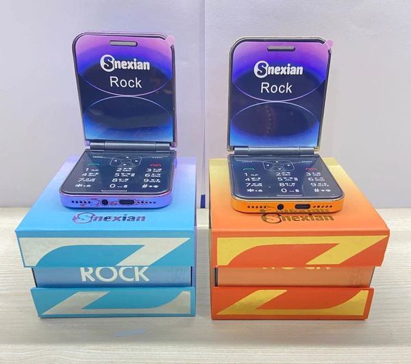 Snexian Rock Smartphone flip With front Display Notification - Gray