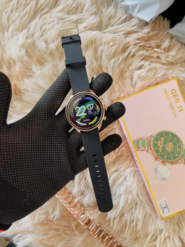  Smartwatch Gen11 Bluetooth Calling With 2 Strap With Logo - Black