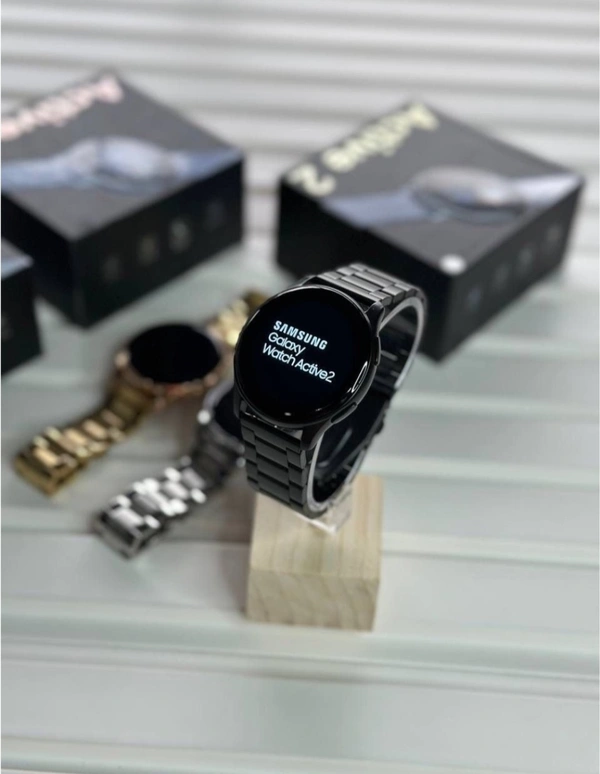Latest Active 2 Smartwatch With Metal Strap  - Gold