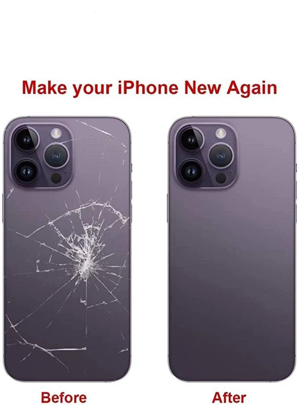 Replacement Part for Rear(Back) Glass Panel Compatible with (iPhone 14 Pro) 7 Day Replacement Warranty  - Silver