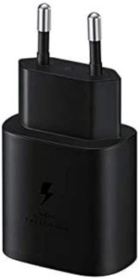 25W C-Type Super Fast Charger Adapter with Cable Set Charger for Galaxy S22/S21+/S21 Ultra/S20/S20+/S20 Ultra/Note20 Ultra/Note10+ Series - Black
