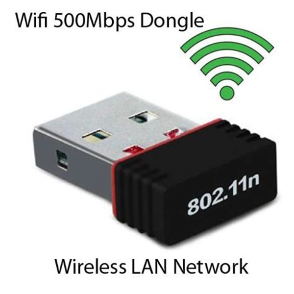 500Mbps Mini Wireless Dongle Network Card USB LAN Wi Fi Adapter USB Dongle Wireless Receiver Network Card for PC/Laptop