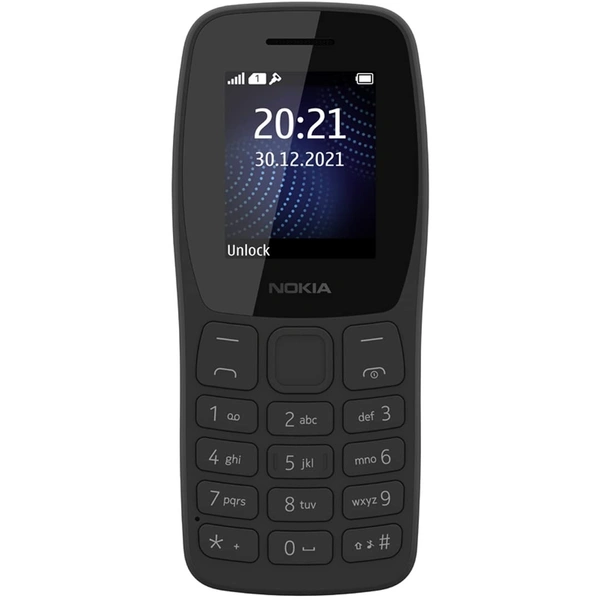 Nokia 105 Classic Single Sim Keypad Phone with Built-in UPI Payments - Black