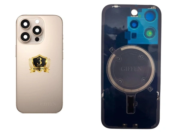 iPhone 16 Pro Back Panel with Mage safe wi-fi connect 3 Year Warranty Original - Desert Titanium