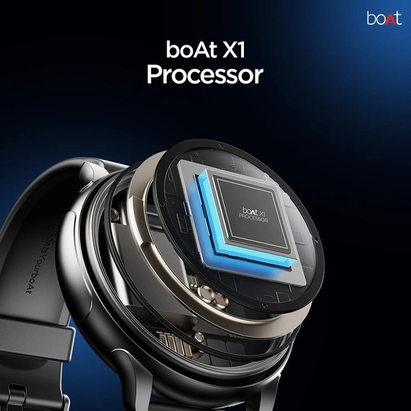 AGEasy Boat Protec Neo Smartwatch with SOS Button for Live Location Sharing 1.43” AMOLED Display, BT Calling, Health Monitoring - Standard, Black