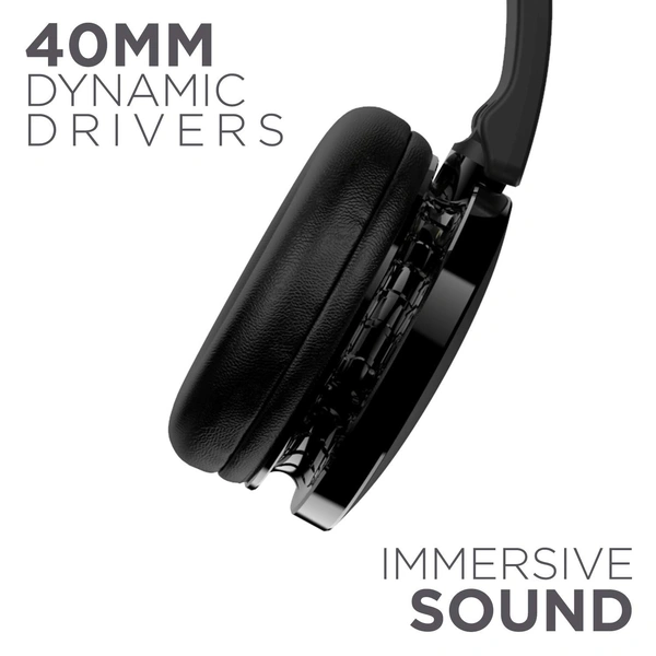 boAt Rockerz 370 On Ear Bluetooth Headphones - Black