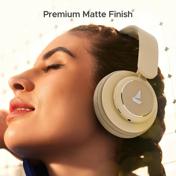 Boat Rockerz 450 Pro Bluetooth On Ear Headphones with Mic with 70 Hours Battery, 40Mm Drivers, Bluetooth V5.0 Padded Ear Cushions - Standard, Peach