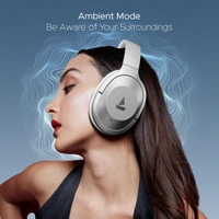 boAt Nirvana 751 ANC,65Hrs Battery,Hybrid (~33dB),Fast Charge,Ambient Sound Mode,Button Controls,Immersive Sound,Carry Pouch,Bluetooth Over Ear Headphones,Wireless Headphone with Mic - White