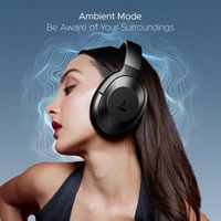 boAt Nirvana 751 ANC,65Hrs Battery,Hybrid (~33dB),Fast Charge,Ambient Sound Mode,Button Controls,Immersive Sound,Carry Pouch,Bluetooth Over Ear Headphones,Wireless Headphone with Mic - Black