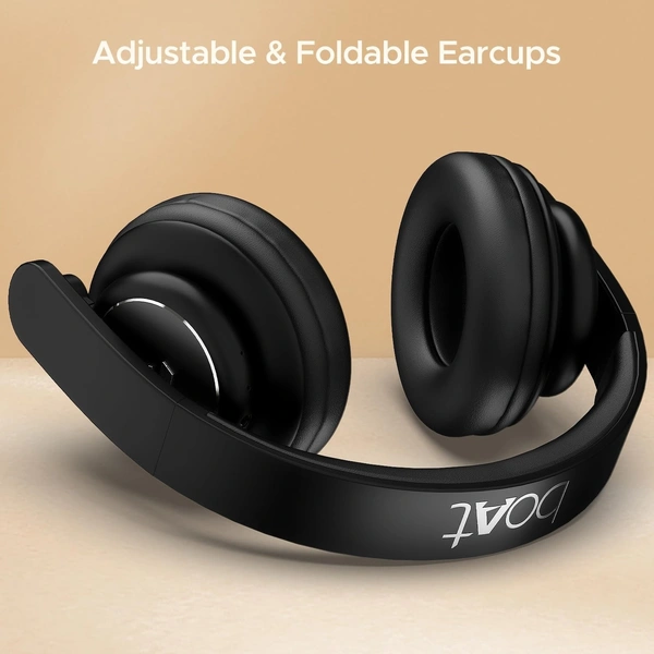 Boat Rockerz 450 Pro Bluetooth On Ear Headphones with Mic with 70 Hours Battery, 40Mm Drivers, Bluetooth V5.0 Padded Ear Cushions - Standard, Black