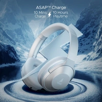 boAt Nirvana 751 ANC,65Hrs Battery,Hybrid (~33dB),Fast Charge,Ambient Sound Mode,Button Controls,Immersive Sound,Carry Pouch,Bluetooth Over Ear Headphones,Wireless Headphone with Mic - White