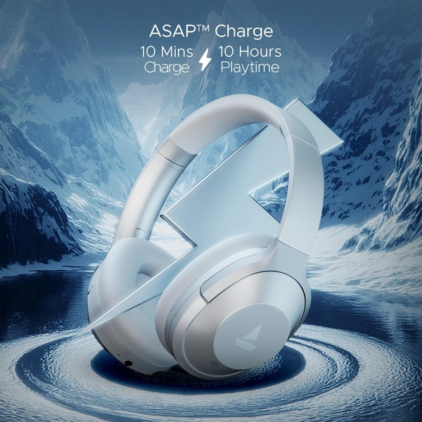 boAt Nirvana 751 ANC,65Hrs Battery,Hybrid (~33dB),Fast Charge,Ambient Sound Mode,Button Controls,Immersive Sound,Carry Pouch,Bluetooth Over Ear Headphones,Wireless Headphone with Mic - White