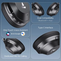 boAt Nirvana 751 ANC,65Hrs Battery,Hybrid (~33dB),Fast Charge,Ambient Sound Mode,Button Controls,Immersive Sound,Carry Pouch,Bluetooth Over Ear Headphones,Wireless Headphone with Mic - Black