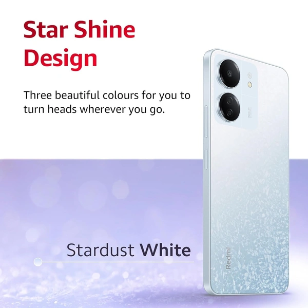  Redmi 13C 5G MediaTek Dimensity 6100+ 5G 90Hz Display  - 256 GB, Starfrost White