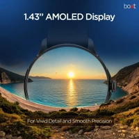 AGEasy Boat Protec Neo Smartwatch with SOS Button for Live Location Sharing 1.43” AMOLED Display, BT Calling, Health Monitoring - Standard, Black