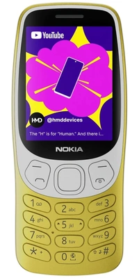 Nokia 3210 Classic Keypad Phone with Dual SIM - Yellow