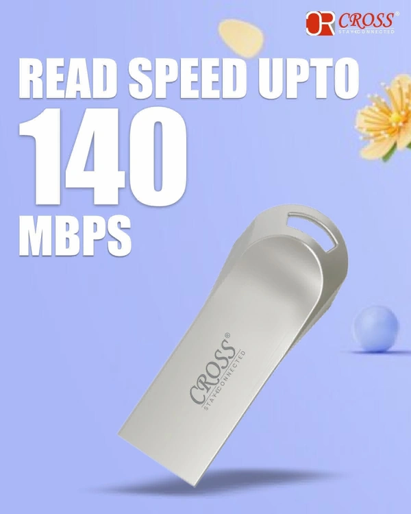 CROSS 3.0 USB Flash Drive/Pen Drive with Metal Body - Silver | External Storage Device 4GB 8GB 16GB 32GB 64GB 128GB Pen Drive | Compatible with Laptop, Desktop, Projector, Car, Audio 1yr Warranty  - 8GB