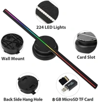 3D HOLOGRAM FAN 3d hologram pro led fan Hologram Projector Advertising Display 42CM 3D Hologram Display Fan Best for Business Events Display ultra thin holographic advertising machine chinese Remote User Manual Wall mount - Black