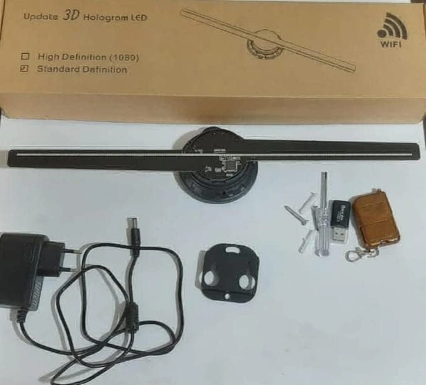 3D HOLOGRAM FAN 3d hologram pro led fan Hologram Projector Advertising Display 42CM 3D Hologram Display Fan Best for Business Events Display ultra thin holographic advertising machine chinese Remote User Manual Wall mount - Black