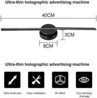 3D HOLOGRAM FAN 3d hologram pro led fan Hologram Projector Advertising Display 42CM 3D Hologram Display Fan Best for Business Events Display ultra thin holographic advertising machine chinese Remote User Manual Wall mount - Black
