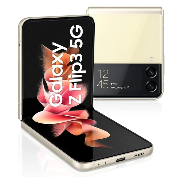 Samsung Galaxy Z Flip 4 Imported Mobile Under seller warranty  - 128GB, Cream