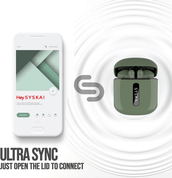 Syska SonicBuds X1 True Wireless Earbuds - Black