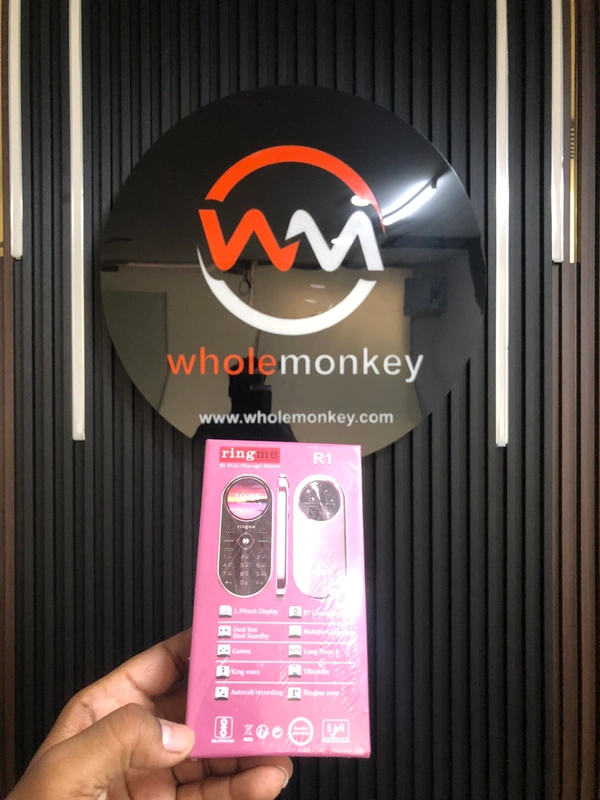 Ringme Circle 1 | Unique Design with Round Screen Mobile Phone 500mAh Battery 1.32" Display BT Call - Pink