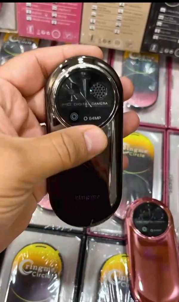 Ringme Circle 1 | Unique Design with Round Screen Mobile Phone 500mAh Battery 1.32" Display BT Call - Pink