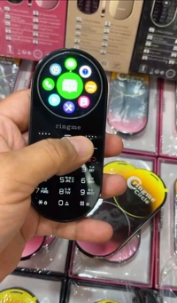 Ringme Circle 1 | Unique Design with Round Screen Mobile Phone 500mAh Battery 1.32" Display BT Call - Black