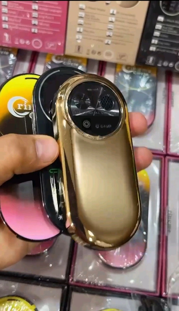 Ringme Circle 1 | Unique Design with Round Screen Mobile Phone 500mAh Battery 1.32" Display BT Call - Black