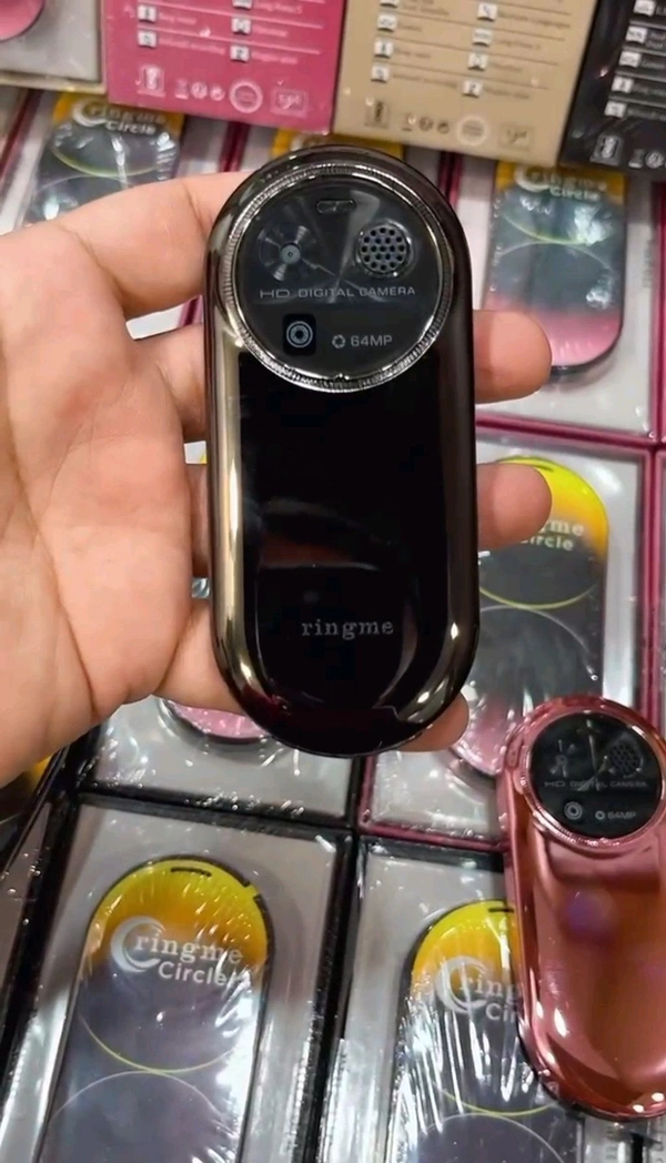 Ringme Circle 1 | Unique Design with Round Screen Mobile Phone 500mAh Battery 1.32" Display BT Call - Gold
