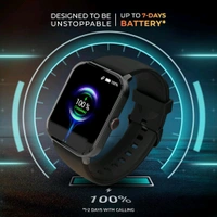 beatXP Marv Neo Smart Watch with 1.85” Ultra HD Display, Bluetooth Calling, 240*280px, AI Voice Assistant, 100+ Sports Modes, Heart Rate Monitoring, SpO2, IP68, Fast Charging, 100+ Watch Faces - Black