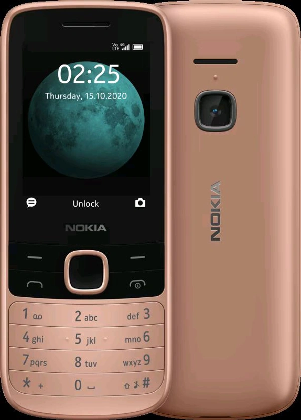 Nokia 225 4G Dual SIM Feature Phone with Long Battery Life, Camera, Multiplayer Games, and Premium Finish - Sand