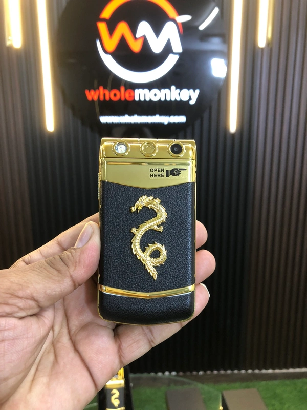 Vertu Flip V77Ayxta Dragon - Diamond Gold