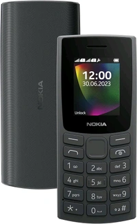 Nokia 106 Dual Sim, Keypad Phone with Built-in UPI Payments App, Long-Lasting Battery, Wireless FM Radio & MP3 Player, and MicroSD Card Slot Charcoal - Charcoal
