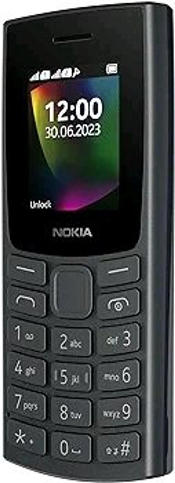 Nokia 106 Dual Sim, Keypad Phone with Built-in UPI Payments App, Long-Lasting Battery, Wireless FM Radio & MP3 Player, and MicroSD Card Slot Charcoal - Charcoal