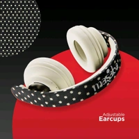  boAt Rockerz 450 Masaba Edition Bluetooth On Ear Headphones with Mic, Upto 15 Hours Playback, 40mm Drivers (Black Star ) - Buttermilk