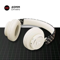  boAt Rockerz 450 Masaba Edition Bluetooth On Ear Headphones with Mic, Upto 15 Hours Playback, 40mm Drivers (Black Star ) - Buttermilk